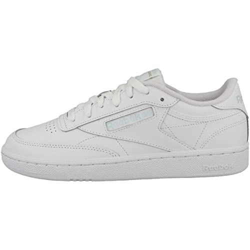 Reebok Damen Club C 85 Laufschuhe Sneaker, Ftwr White Ftwr White Glass Blue, 37 EU von Reebok