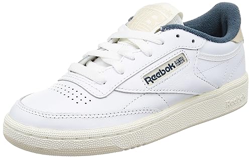 Reebok Damen Club C 85 Laufschuhe Sneaker, Ftwr White Hoops F23 Stuck, 40.5 EU von Reebok