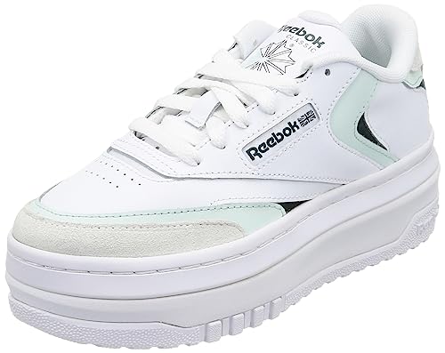 Reebok Damen Club C Extra Sneaker, FTWR White Aqua Dust Forest Green, 39 EU von Reebok