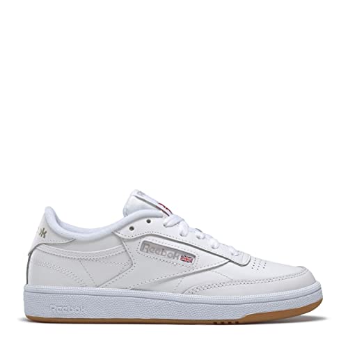 Reebok Damen Club C85 Laufschuhe, White Light Grey Gum, 38.5 EU von Reebok