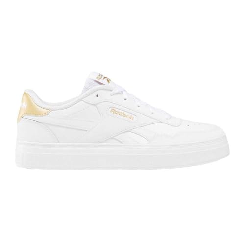 Reebok Damen Court Advance Bold Sneaker,White White Gold,37 EU Reebok Damen Court Advance Bold Sneaker,White White Gold,37 EU von Reebok