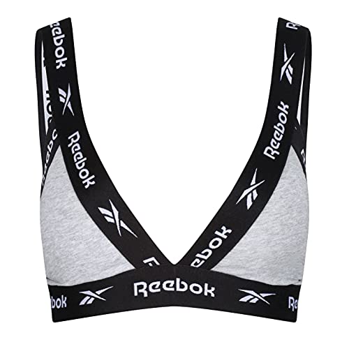 Reebok Damen Cropped Cotton Wirefree Bra Top Oberteil, Grau, 42 von Reebok