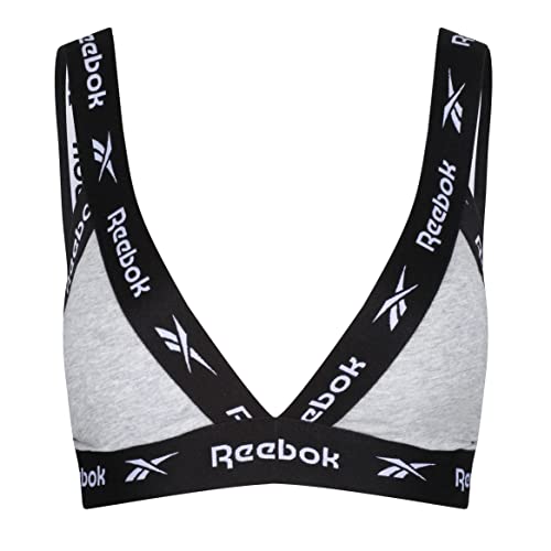 Reebok Damen Cropped Cotton Wirefree Bra Top Oberteil, grau, 40 von Reebok