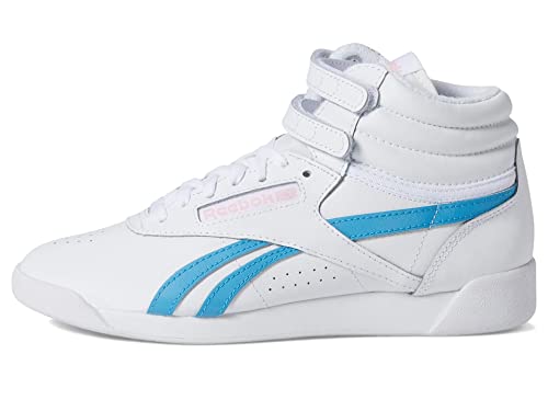 Reebok Damen Freestyle Hi High Top Sneaker, Weiß/Pink Glow/Radiant Aqua, 39 EU von Reebok