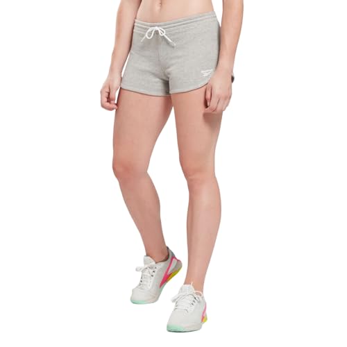 Reebok Damen French Terry Shorts, Medium Grey Heather, XS von Reebok