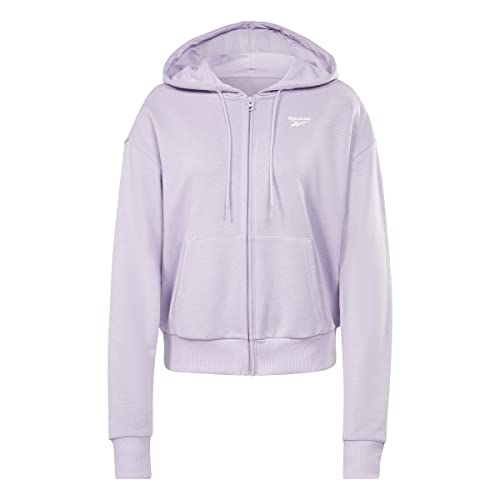 Reebok Damen French Terry mit durchgehendem Reißverschluss Sweatshirt, Lila Oase, L von Reebok