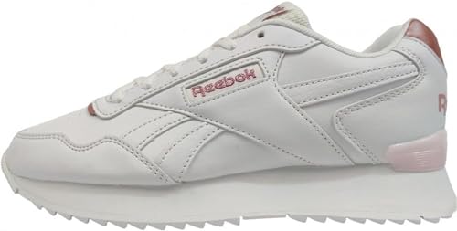 Reebok Damen Glide Ripple Clip Sneaker, White/Possibly Pink F23-R/Porcelain Pink, 38.5 EU von Reebok