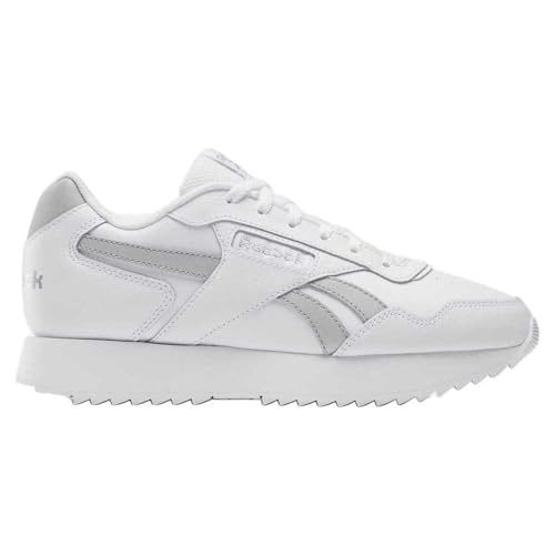 Reebok Damen Glide Ripple Double Sneaker, Weiß, Weiß, Silber, 41 EU von Reebok