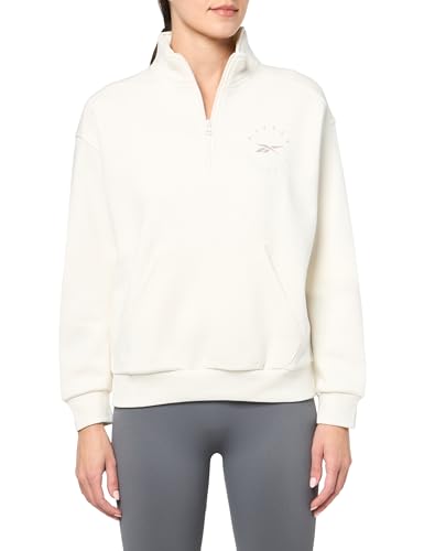 Reebok Damen Id Energy Fleece Midlayer Sweatshirt, Kreide, XXL von Reebok
