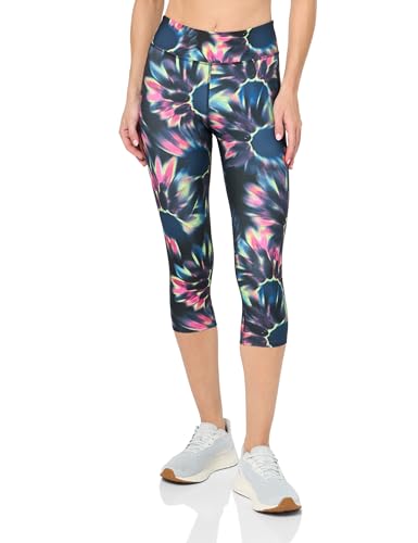Reebok Damen Id Train All-on-Print Capri Leggings, Schwarz, X-Klein von Reebok