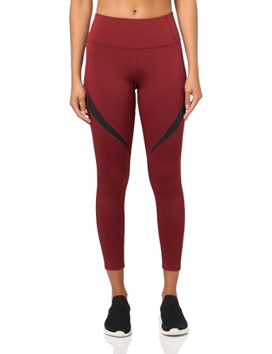 Reebok Damen Id Train Colorblock Tight Trainingshose, Reiches Kastanienbraun, Groß von Reebok