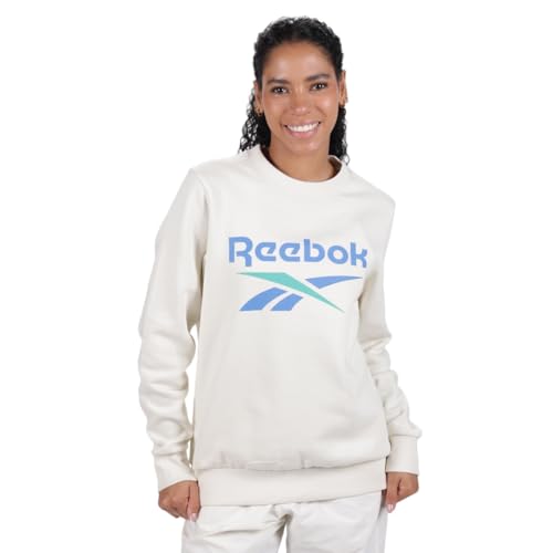 Reebok Damen Identity Big Logo Fleece Crew Trainingsschweiß. (Long SL.), Vintage-Kreide, 38 von Reebok