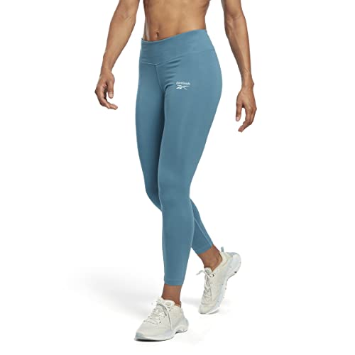 Reebok Damen Identity Cotton Leggings, Farbe: Hellblau, L Kurz von Reebok