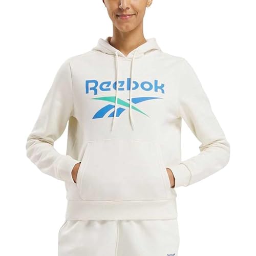 Reebok Damen Identity Fleece-Hoodie mit großem Logo Training Track Tops, Vintage-Kreide, M von Reebok