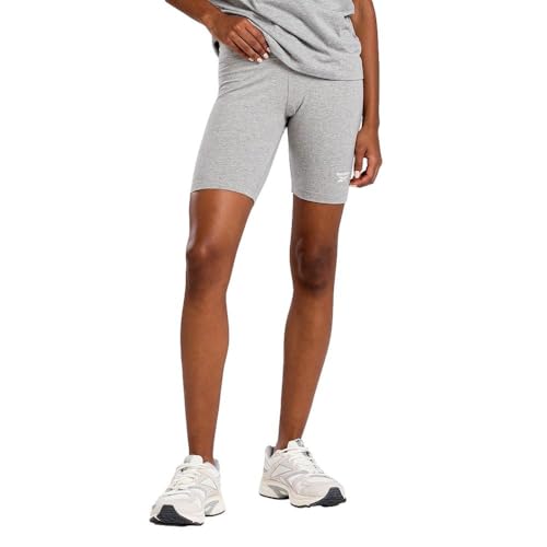 Reebok Damen Identity Leggings mit Logo Shorts, Medium Grey Heather von Reebok