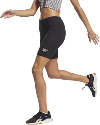 Reebok Damen Identity Leggings mit Logo Shorts, Schwarz, XS von Reebok