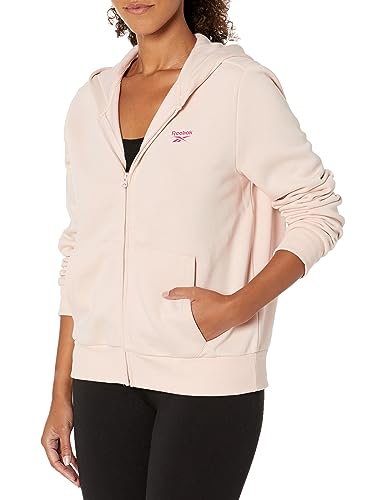 Reebok Damen Identity Small Logo Fleece Full Zip Hoodie Sweatshirt, Möglicherweise rosa, M von Reebok