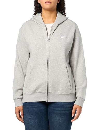 Reebok Damen Identity Small Logo Fleece Full Zipper (Plus Size) Sweatshirt, Mittelgrau meliert, 3X von Reebok