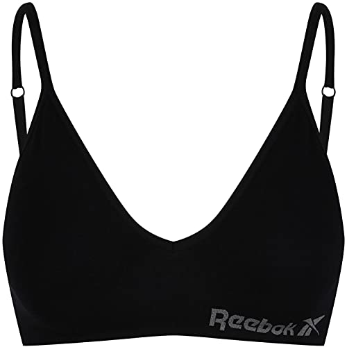 Reebok Damen Justine Nahtloser BH, Schwarz, S von Reebok