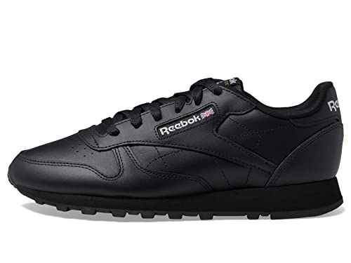 Reebok Damen Klassischer Leder-Sneaker, Reefresh Black/Pure Grey, 42 EU von Reebok