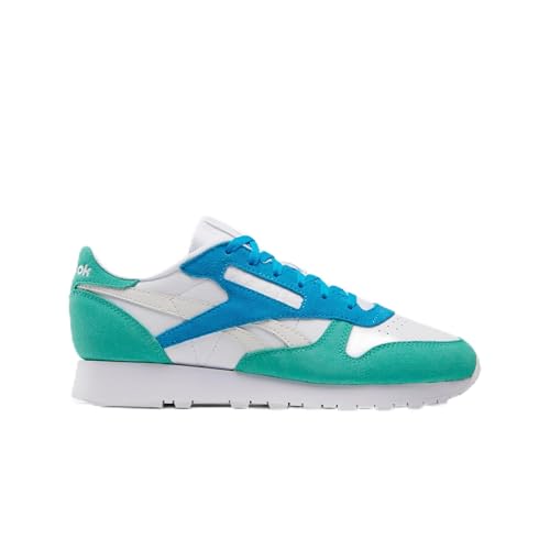 Reebok Damen Klassisches Leder Laufschuhe, White Unleashed Green Grey 1, 36 EU von Reebok