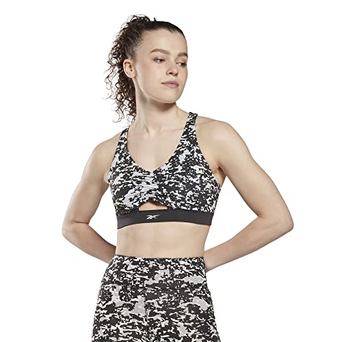 Reebok Damen Mod Safari Poly Sport-BH, Blickdicht, Night Black, XL von Reebok