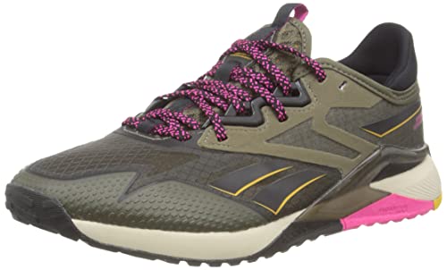 Reebok Damen Nano X2 TR Adventure Sneakers, Grün/Schwarz/Pink, 37.5 EU von Reebok