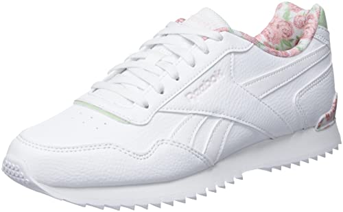 Reebok Damen ROYAL Glide Ripple Clip Sneaker, Ftwr White Light Sage Porcelain Pink, 37 EU von Reebok