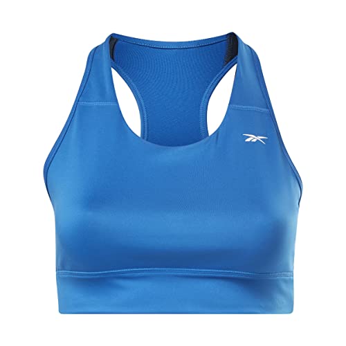 Reebok Damen Running Essentials Sport-BH, Blickdicht, Vektorblau, 3XL Plus von Reebok