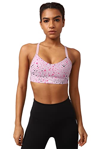 Reebok Damen S Lux Strappy Bra Speckle Sport-BH, Inflil, L von Reebok