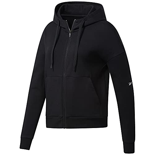 Reebok Damen Ts Dreamblend Cotton Fz Hoody, Black, S von Reebok