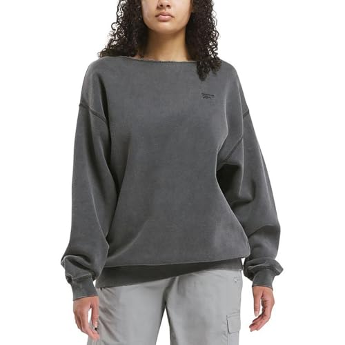 Reebok Damen Wardrobe Essentials Fleece Coverup Sweatshirt, Schwarz, XS von Reebok
