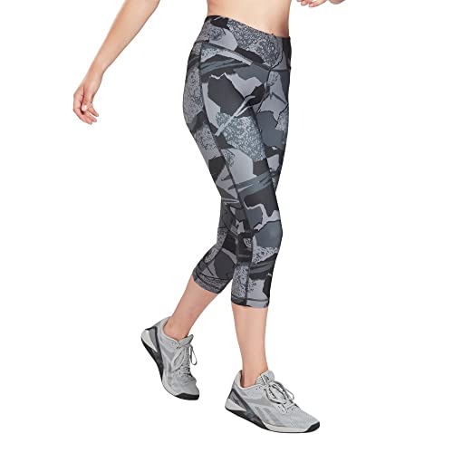 Reebok Damen Wor AOP Capri Leggings, Nghblk, M von Reebok