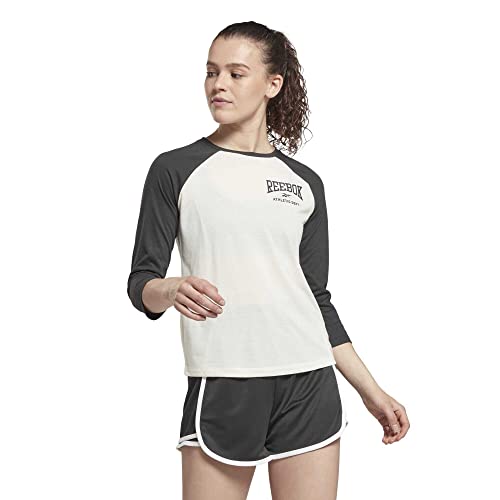 Reebok Damen Wor Supremium 3/4 Sleeve T-Shirts, Weiß (Classic White), Small von Reebok