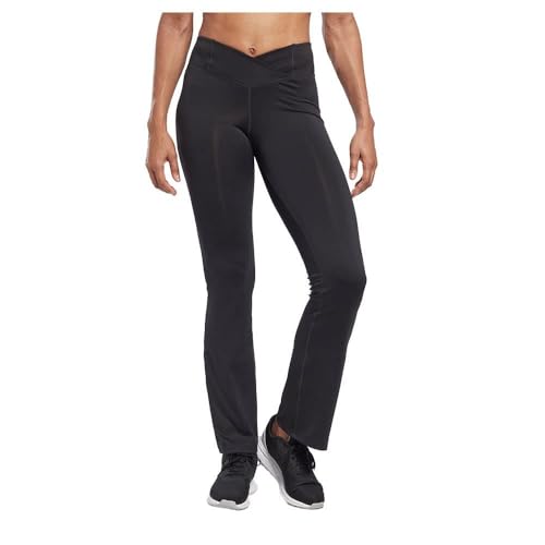 Reebok Damen Workout Ready Basic Bootcut Trainingshose, Night Black, XL von Reebok