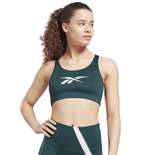 Reebok Damen Workout Ready Big Logo Sport-BH, waldgrün, S von Reebok