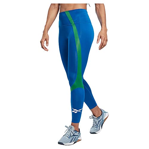 Reebok Damen Workout Ready Leggings, Vector Blue/Vector Blue, M von Reebok