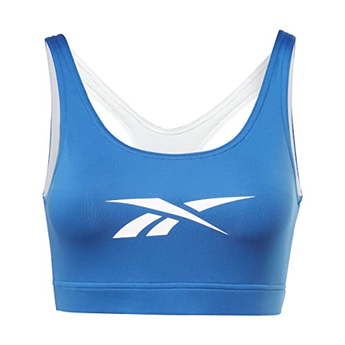 Reebok Damen Workout Ready Sport-BH, Vector Blue/Glen Green, XS von Reebok