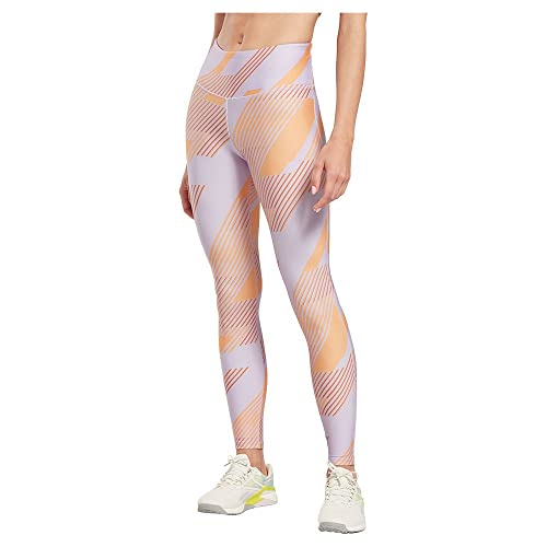 Reebok Damen Workout Ready Train All Over Print Leggings, Purple Oasis, L von Reebok
