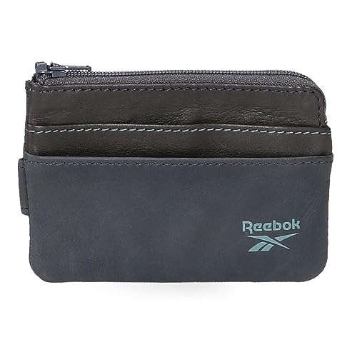 Reebok Division Geldbörse mit Kartenfach, Blau, 11 x 7 x 1,5 cm, Leder, blau, Talla única, Geldbörse mit Kartenhalter von Reebok