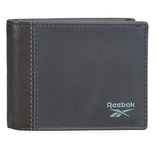 Reebok Division Horizontale Geldbörse mit Geldbörse, Blau, 11 x 8 x 1 cm, Leder, blau, Talla única, Horizontale Geldbörse mit Geldbörse von Reebok