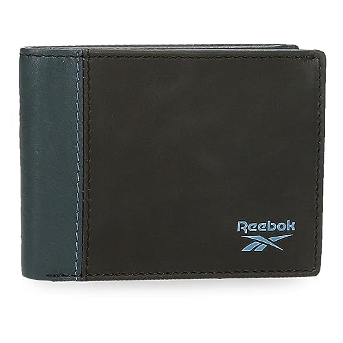 Reebok Division Horizontale Geldbörse mit Geldbörse, Schwarz, 11 x 8 x 1 cm, Leder, Schwarz, Talla única, Horizontale Geldbörse mit Geldbörse von Reebok