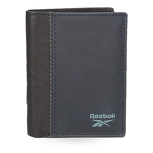 Reebok Division Vertikale Geldbörse mit Geldbörse, Blau, 8,5 x 10,5 x 1 cm, Leder, blau, Talla única, Vertikale Geldbörse mit Geldbörse von Reebok