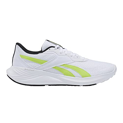 Reebok Energen Tech Sneaker für Erwachsene, Unisex, Weiß/Schwarz/Laser Lime, 10 Women/10 Men von Reebok