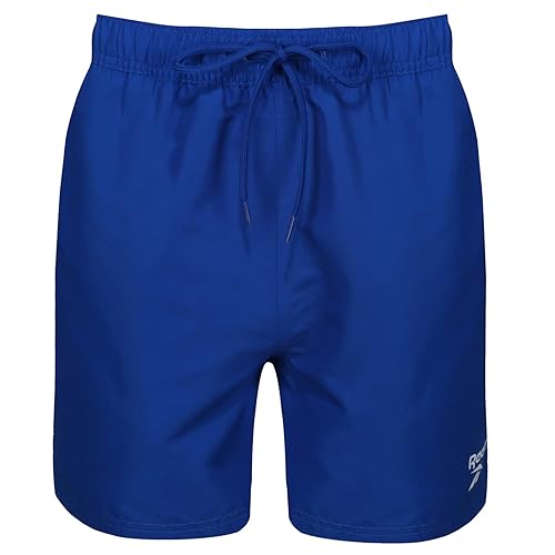 Reebok Herren Blau, Polyester, schnelltrocknend, für Erwachsene Badehose, L/XL von Reebok