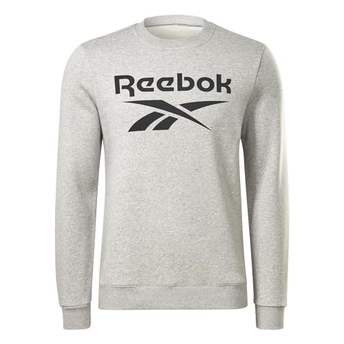 Reebok Herren Big Logo Crewneck Sweatshirt, Medium Heather Grey, XX-Large von Reebok