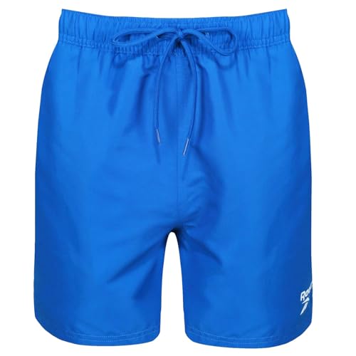 Reebok Herren Mens Swim Trunks in Blue, Polyester Quick Dry Adult Shorts Badehose, blau, S von Reebok
