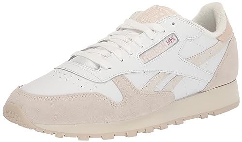 Reebok Herren Cl Lthr Fashion Sneaker, Weiß/Kreide/Stuck, 7.5 Women/7.5 Men von Reebok