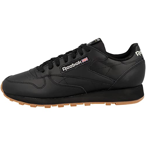 Reebok Herren Classic Leather Sneaker, Core Black/Pure Grey 5 Rubber Gum-03, 46 EU von Reebok