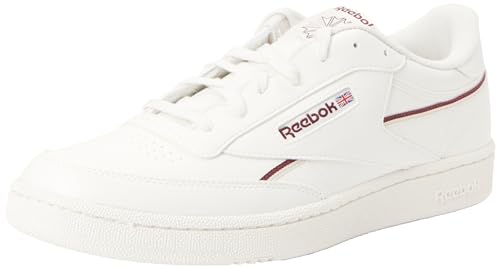 Reebok Herren Club C 85 Vegan Sneaker, Chalk/Classic Maroon F23/Stucco, 38.5 EU von Reebok